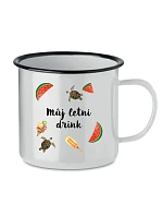 Personalizovaný retro plechový pohár s letnou zmesou Personalizovaný retro plechový pohár s letnou zmesou