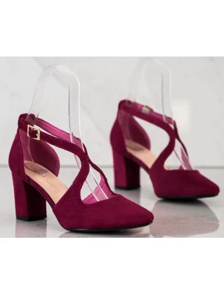 Módne dámske lodičky na širokom podpätku PB137F - Sergio Leone