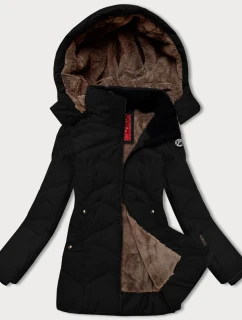 Dámska zimná bunda s odnímateľnou kapucňou LHD čierna (LHD-24577)