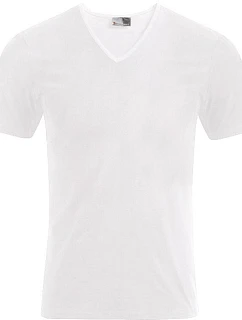 Promodoro 3082 Pánske tričko „Slim Fit“ s výstrihom do V 40.3082 biele
