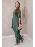 Súprava blúzka + nohavice s príveskom tmavá khaki