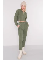 Teplákové nohavice 15891 khaki Teplákové nohavice 15891 khaki
