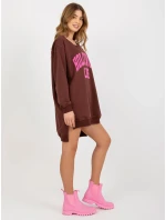 Mikina VI BL 3102.01P tmavo hnedá