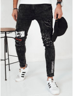Pánske čierne džínsové nohavice Dstreet UX4139