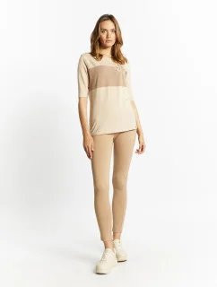 Dámske legíny TRU2440 béžové - Monnari