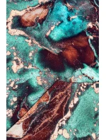 Dámska mikina s tyrkysovo-hnedým mramorovým vzorom as kapucňou 390-2 Dámska mikina s tyrkysovo-hnedým mramorovým vzorom as kapucňou 390-2