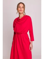 Pletené šaty S403 červené - Stylove