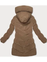 Zimná bunda s kapucňou hnedá (2M-023)