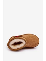 Śniegowce Botki Ocieplane Dziecięce Camel Leonora