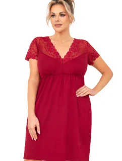 Nočná košeľa Livia Plus Burgundy - Donna