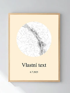 Personalizovaný magický fotorámik – 30x40 – hviezdna mapa
