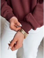 Dámska nadrozmerná mikina so srdiečkami MADELIN bordová FashionStreet BY1458 Dámska nadrozmerná mikina so srdiečkami MADELIN bordová FashionStreet BY1458