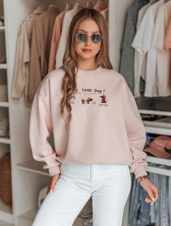 Dámska nadrozmerná mikina s jazvečíkmi JAMNIKOVE pink FashionStreet BY1497