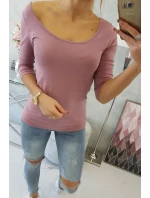 Blúzka s okrúhlym výstrihom tmavo ružová Blúzka s okrúhlym výstrihom tmavo ružová