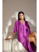 K163 Maxi šaty - levanduľové