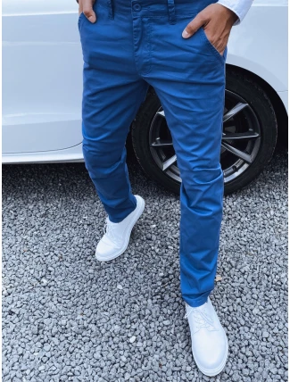 Modré pánske nohavice FashionStreet UX4336