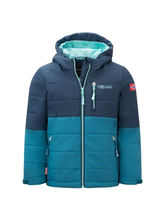 Zimná bunda pre dievčatá/chlapcov Trollkids Kids Hemsedal Snow Jacket XT zateplená modrá (513-104)