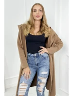 Dlhá pláštenka s kapucňou tiav