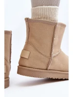 Śniegowce Damskie Cross Jeans MM2R4023C Beżowe