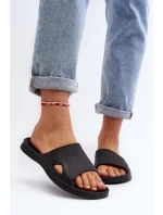 Klasyczne Klapki Damskie Czarne Juniria