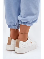 Dámské tenisky s krajkou Lee Cooper LCW-26-02-4060 Bílé