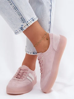 Tenisky z prírodného semišu na platforme Pink Coralia