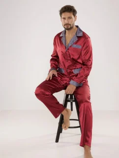 Pánske saténové pyžamo Satyna Adam 939 - De Lafense