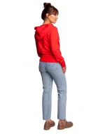 Zavinovací sveter s kapucňou B246 čierny - BeWear