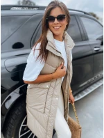 Dámska prešívaná vesta MARIEL béžová FashionStreet TY3015 Dámska prešívaná vesta MARIEL béžová FashionStreet TY3015