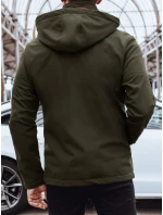 Pánska softshellová bunda s kapucňou zelená FashionStreet TX4471