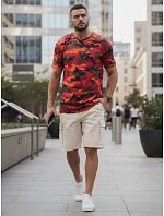 Pánska oranžová moro košeľa FashionStreet RX5592