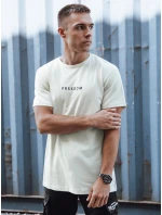 Pánske tričko FashionStreet ecru RX5612