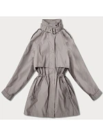 Dámska tenká bunda Goodlookin s vetrovým golierom Dark Beige (P3-6302-62)
