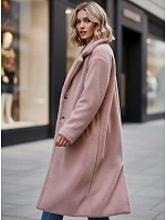 Dámsky zimný kabát s kožušinou, dlhý, NY0751z, ružový – FashionStreet Dámsky zimný kabát s kožušinou, dlhý, NY0751z, ružový – FashionStreet