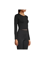CASALL Crop Tričko s dlhým rukávom Black CASALL Crop Tričko s dlhým rukávom Black