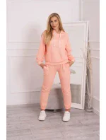 Súprava mikiny s kapucňou marhuľová