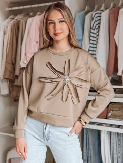Dámska oversize mikina s kvetmi PETITKA moka FashionStreet BY1386
