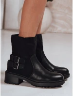 Dámske čižmy z ovčej kože čierne FashionStreet ZY1250 Dámske čižmy z ovčej kože čierne FashionStreet ZY1250