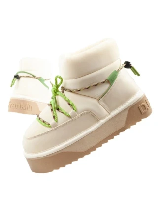 Dámske zimné snehové topánky D.Franklin fashion fur insulated boots beige green women