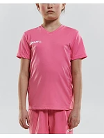 Craft Teamwear Squad Go Jersey Solid Jr Detské športové tričko s výstrihom do V 82.5582 tímová zelená Craft Teamwear Squad Go Jersey Solid Jr Detské športové tričko s výstrihom do V 82.5582 tímová zelená