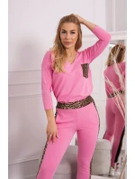 Leopardia sada svetlo ružová