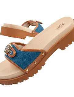 Dámske dreváky W F305492349 hnedo-modré - Scholl Iconic