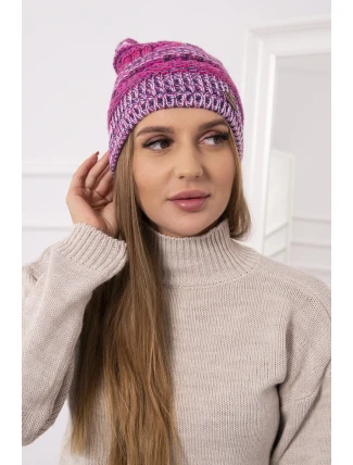 Fleecová čiapka Patrycja K254 svetlo ružová + čierna Fleecová čiapka Patrycja K254 svetlo ružová + čierna