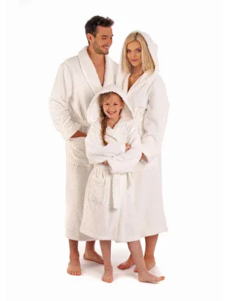 VÝPREDAJ - Unisex župan so šálovým golierom Athena 2116 0100 White - Vestis VÝPREDAJ - Unisex župan so šálovým golierom Athena 2116 0100 White - Vestis