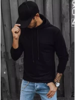 Pánska čierna mikina FashionStreet BX5473 Pánska čierna mikina FashionStreet BX5473