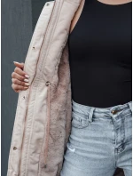 Dámska zimná bunda s kapucňou SNOWFALL béžová FashionStreet TY4490