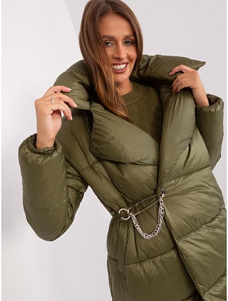 Dámska ľahká páperová zimná bunda Khaki (TR8310) Dámska ľahká páperová zimná bunda Khaki (TR8310)