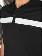 Pánske polo tričko s pruhmi čierne FashionStreet PX0631