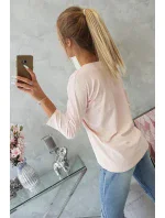 Blúzka s 3D grafikou, krajková, púdrovo ružová Blúzka s 3D grafikou, krajková, púdrovo ružová