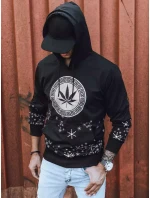 Pánska mikina s potlačou čierna FashionStreet BX5326